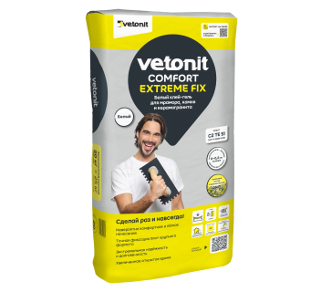 Белый клей-гель для мрамора, камня и керамогранита C2 TE S1 Vetonit comfort extreme fix