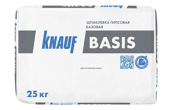 Шпаклевка гипсовая базовая КНАУФ-Базис, 25 кг