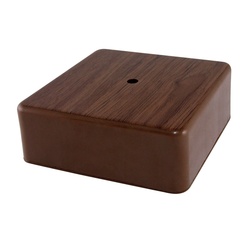 Коробка разветвительная о/у 75х75х28 мм, темное дерево IP40