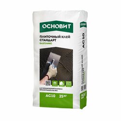 Клей для плитки и керамогранита Основит Базпликс AC10 Стандарт (25 кг)