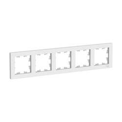 Рамка AtlasDesign ATN000105, 5-ти постовая, универсальная, белая
