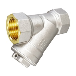 Фильтр грубой очистки 1/2" В/В, t=150С, 20бар, 500мкм, угловой, латунь