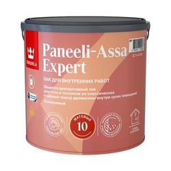 Лак в/д интерьерный для стен Tikkurila/Tikkivala Panelli-Assa Expert ЕР мат. (2,7 л)