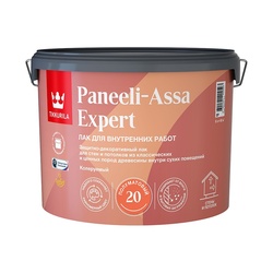 Лак в/д интерьерный лак для стен Tikkurila/Tikkivala Panelli-Assa Expert ЕР п/мат. (9 л)