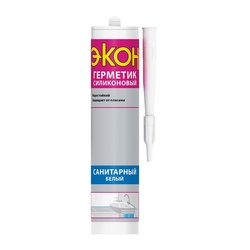 Герметик силиконовый Экон санитарный, прозрачный (0,28 л)